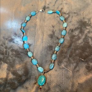 RealTurquoise Beaded Necklace